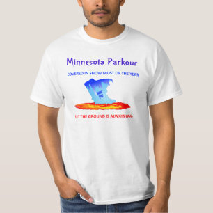 White Shirt, Minnesota Parkour T-Shirt