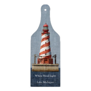 White Shoal Light paddle cutting board