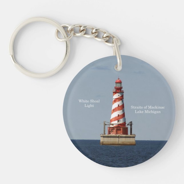 White Shoal Lighthouse key chain (Front)