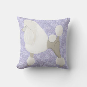 White Show Poodle Cushion