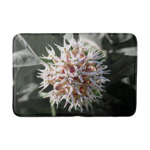 White Showy Milkweed, Flower Photography Bath Mat