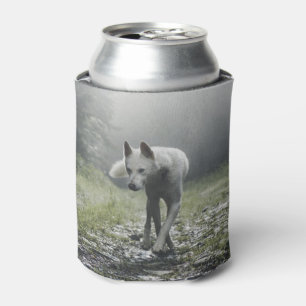 White Siberian Husky Can Cooler