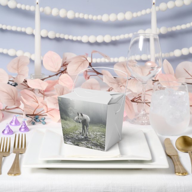 White Siberian Husky Favour Box (Wedding)