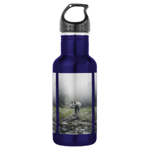 White Siberian Husky Stainless Steel Water Bottle