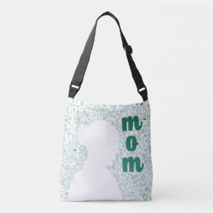 White Silhouette of a Mum Tote Bag