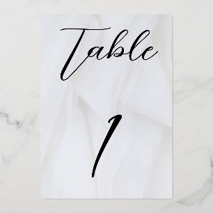 White/Silver Foil Table No. 1