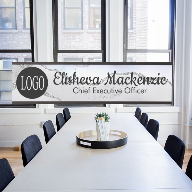 White Silver Office Door Sign Signs  Name Plate (Creator Uploaded)