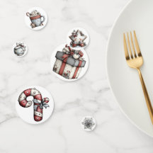 WHITE SILVER RED HOLIDAY CHRISTMAS THEME