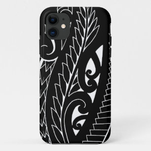 White silverfern New Zealand national symbol art iPhone 11 Case