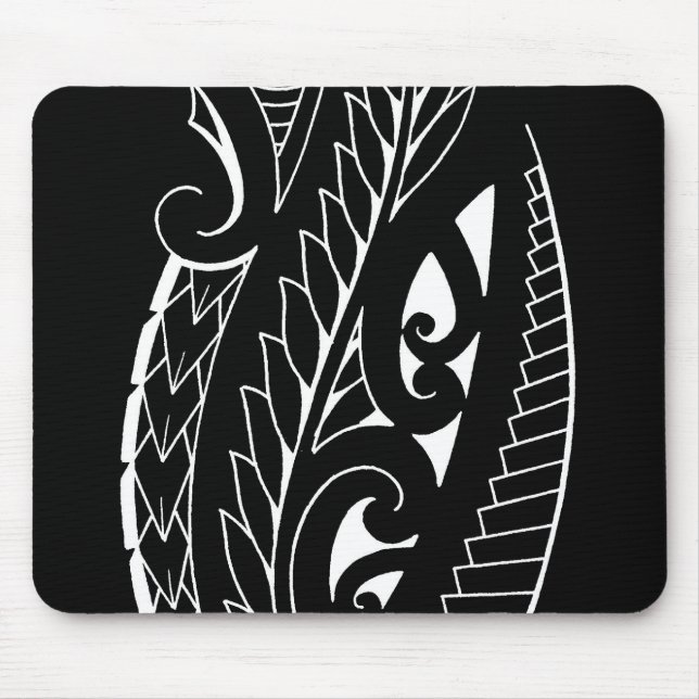 White silverfern New Zealand national symbol art Mouse Pad (Front)