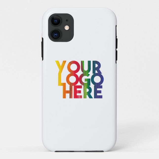 White Simple Business Logo Case-Mate iPhone Case (Back)