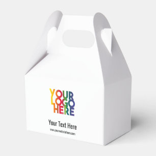White Simple Business Logo Company Gift Favour Box