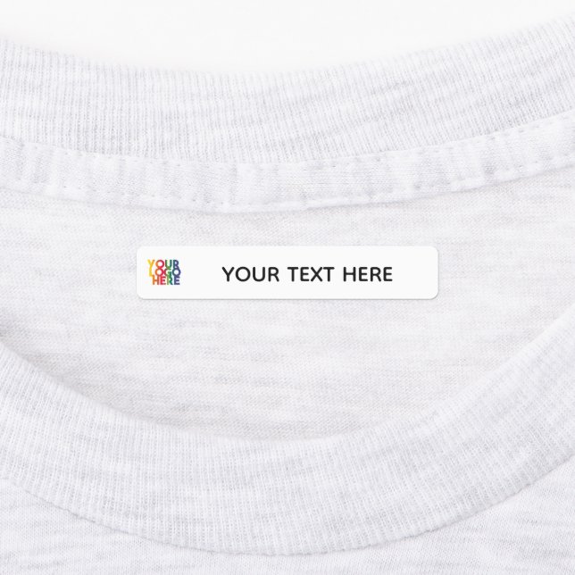 White Simple Business Logo Fabric Clothing (Affixed)