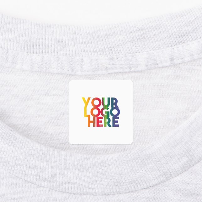 White Simple Business Logo Fabric Clothing (Affixed)