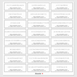 White Simple Formal Wedding Address