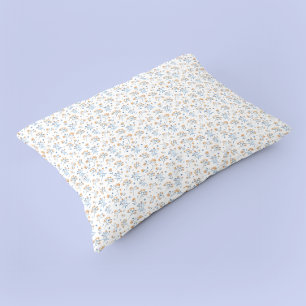 White Simple Minimal Wildflower Pattern Pillowcase
