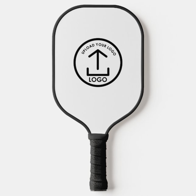 White Simple Modern Professional Business Logo Pickleball Paddle (Front)