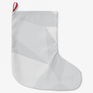 White, simple, modern, urban, cool, trendy pattern large christmas stocking
