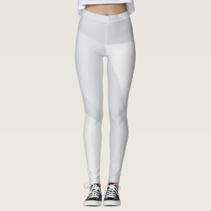 White, simple, modern, urban, cool, trendy pattern leggings