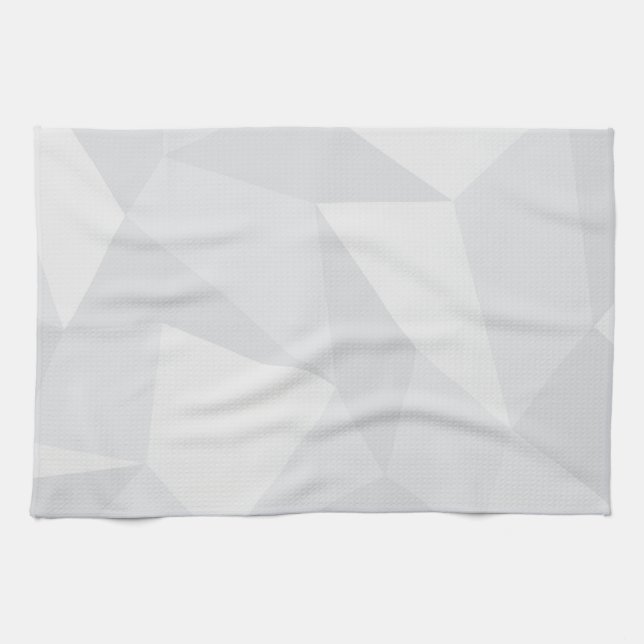 White, simple, modern, urban, cool, trendy pattern tea towel (Horizontal)