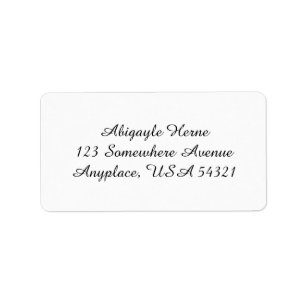 White Simple Plain Address Labels
