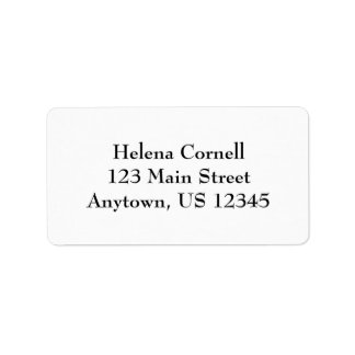 White Simple Plain Return Address Labels