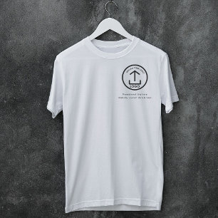 White Simple Professional Business Logo Text T-Shirt