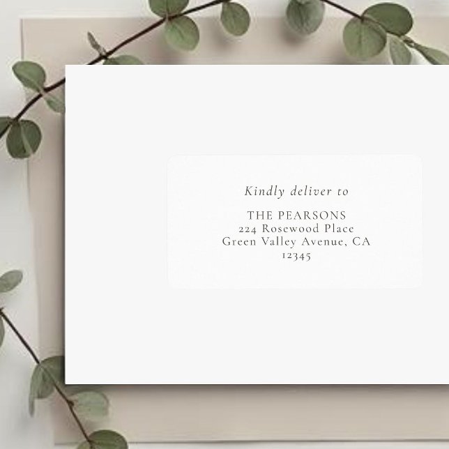 White | Simple Wedding Address Label (Creator Uploaded)