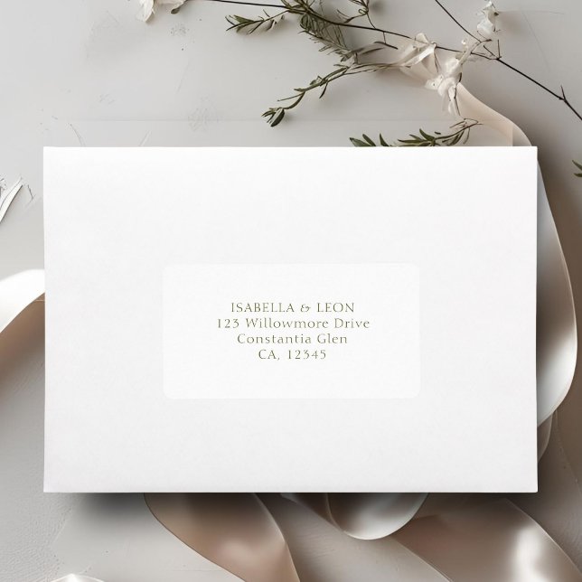 White | Simple Wedding Address Label (Creator Uploaded)