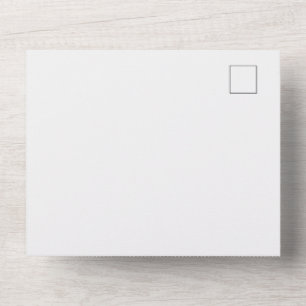  white simple wedding all in one invitation