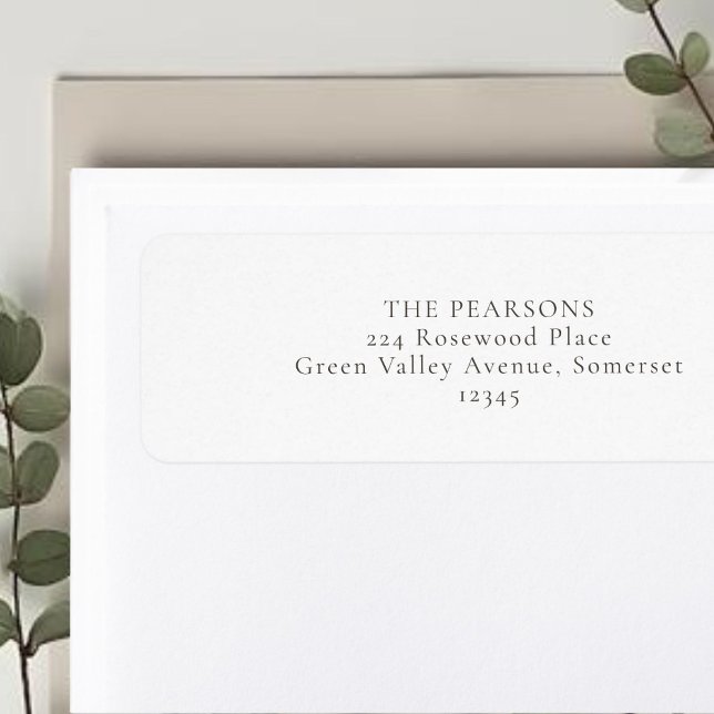 White | Simple Wedding Return Address Label (Creator Uploaded)