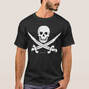 White Skull and Crossed Swords T-shirt