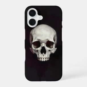 White Skull Black Minimal Gothic Phone Case