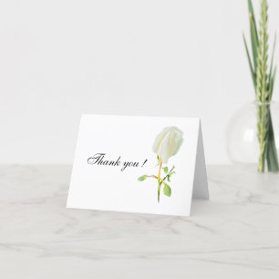 White Small, 4" x 5.6" Folded Thank You Card