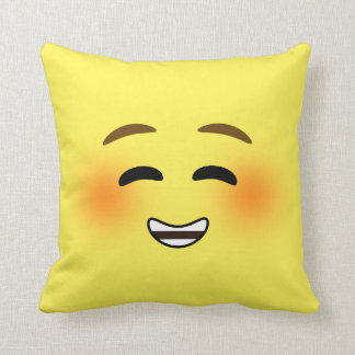 White Smiling Emoji Cushion