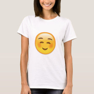 White Smiling Face Emoji T-Shirt