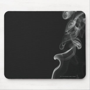 White Smoke Against A Black Background Mouse Pad