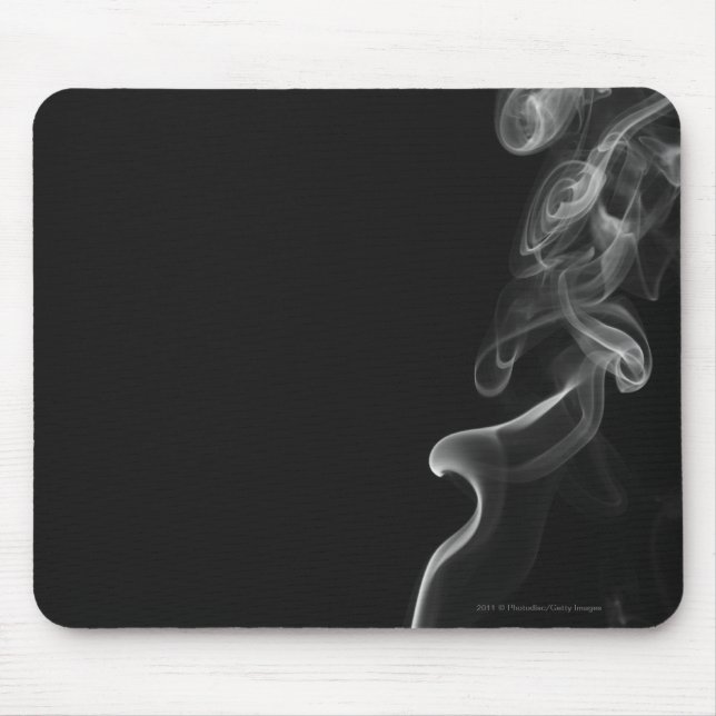 White Smoke Against A Black Background Mouse Pad (Front)