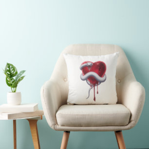White Snake and Bleeding Heart Cushion