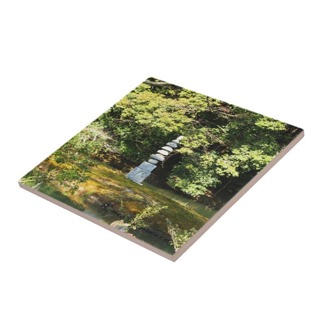 White Snake Pagoda / Hakuja No Tsuka Ceramic Tile (Side)