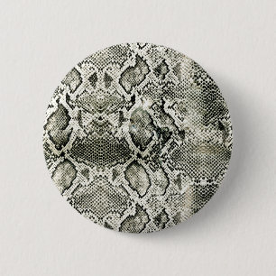 White Snake print 6 Cm Round Badge