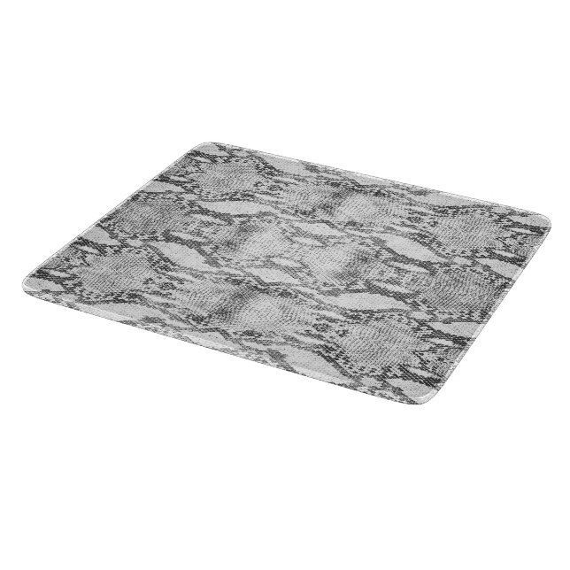 White Snake Skin Print Cutting Board (Corner)