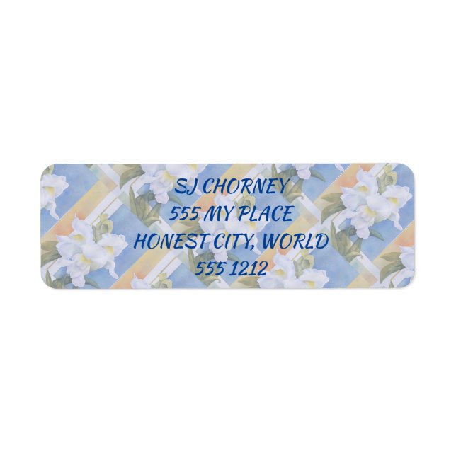 WHITE SNAPDRAGONS RETURN ADDRESS LABEL (Front)