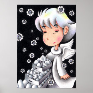 White snow angel. poster