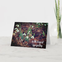 White Snow Drops With Deepest Sympathy