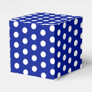 White snow snowflakes cobalt blue gift favour box