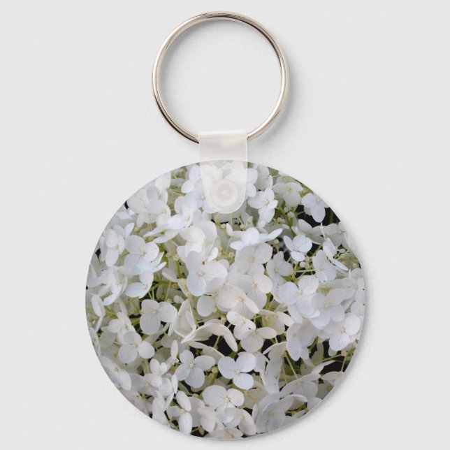 white snowball key ring (Front)