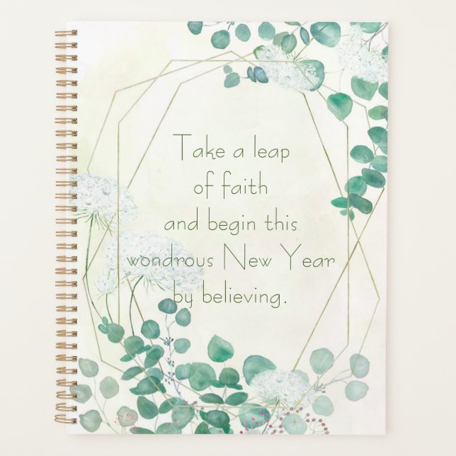 white snowdrop branches with background hand paint planner (Front)
