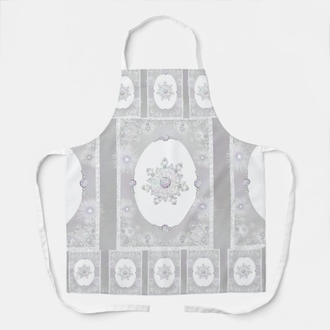 White Snowflake Apron (Front)