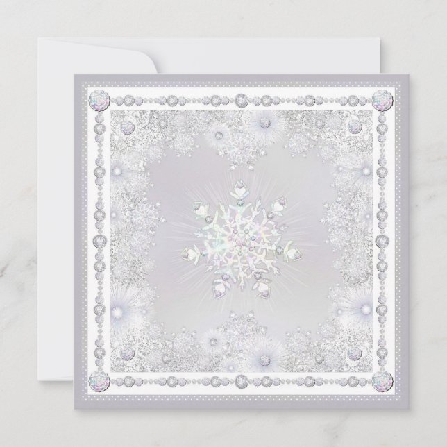White Snowflake Card (Front)